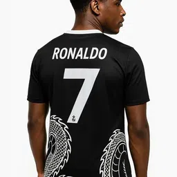 dostitch Men Real Madrid Cristiano Ronaldo Printed Dri-FIT T-shirt-picture-18
