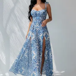 KUNDAN FAB Bohemian Print Maxi Dress-image-17