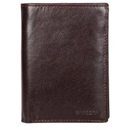SASSORA Brown Casual Leather Rfid Bi-Fold Wallet for Men-picture-3