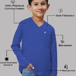 Friskers Boys Red 2 V-Neck Raw Edge T-shirt image 5