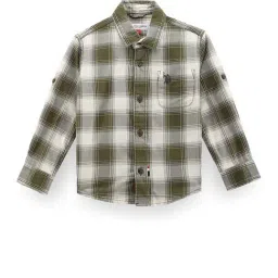 U.S. Polo Assn. Kids Green Checks Full Sleeves Shirt-image-63