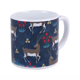 PENTADECO White & Blue Floral Printed Ceramic Glossy Mugs Set of Cups and Mugs image 3