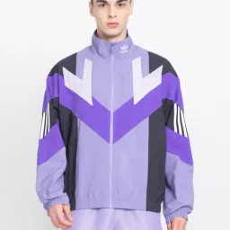 Adidas Originals Purple Regular Fit High Neck Track Jacket-image-72