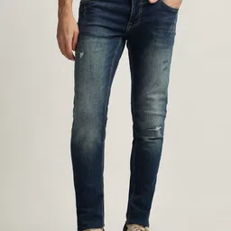 Antony Morato Men Mildly Distressed Slim Fit Mid-Rise Heavy FadeJeans-picture-25