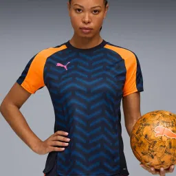 Puma Navy Blue Individual Blaze Women's Printed Football Jersey-image-14