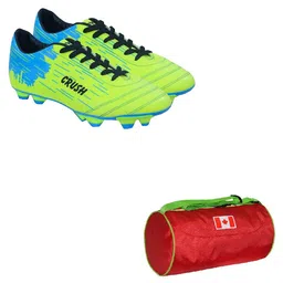 charged Sports Bag Toronto Large Red With Gowin Football Shoe Crush Green Cyan Size-8 image 1