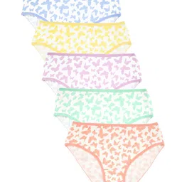 Charm n Cherish Cotton Butterflies Printed Panyties - Orange Green & Blue-picture-27