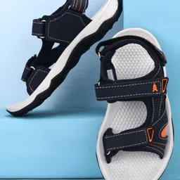 Pine Kids Solid Sandals With Velcro Closure - Navy Blue-picture-13