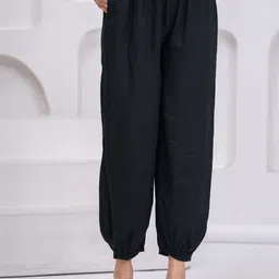 NYPA Women Ethnic Motifs Printed Regular Kurta with Harem Pants image 3