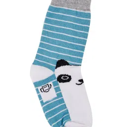 DOLLAR Pack of 3 Dots Printed & Striped Cotton Socks - Multi Colour image 2