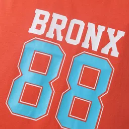 Taeko Single Jersey Knit Sleeveless Text Printed Vests - Orange image 3