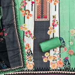 KALINI Printed Unstitched Dress Material image 3