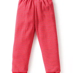 Kidi Wav Half Sleeves Striped Tee & Coordinating Pant Set - Red image 5