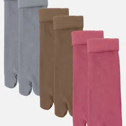 StyFun Women Pack Of 3 Striped Cotton Calf-Length Socks-picture-20