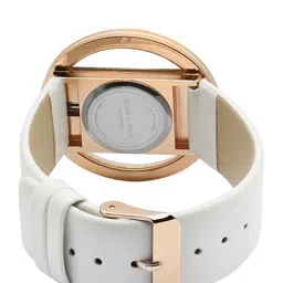 JOKER & WITCH Women White & Rose Gold-Toned Fresh Snow Love Triangle Watch Gift Set JWLT191 image 4