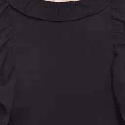 Belle Fille Black Wide-Leg Jumpsuit with Ruffle Detail image 2