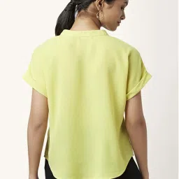 Annabelle by Pantaloons Lime Yellow Regular Fit Top image 2