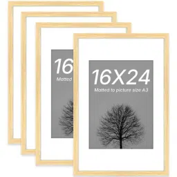 Art Street Synthetic Wood Beige Document Photo Frame (16 x 24 Inch) - Set of 4 image 2