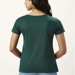 Honey by Pantaloons Green Cotton Printed T-Shirt image 2