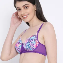 Clovia Purple Non Wired Padded T-Shirt Bra image 3