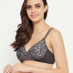 Clovia Black Printed Padded Bra image 3