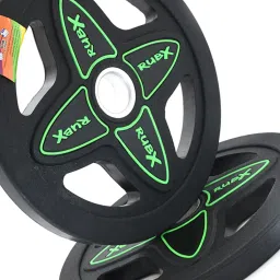 RUBX Rubber Coated Solid Weight Plate (50 MM Olympic Weight Plate, 20 Kg x 2pc (Total = 40 kg)) image 2