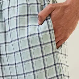 SleepZ by Raymond Men Checked Cotton Lounge Pants image 3
