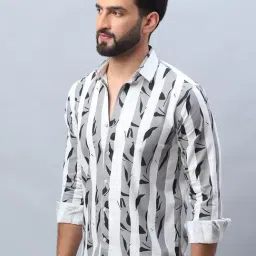 Indian Needle Grey Regular Fit Printed Shirt-picture-35