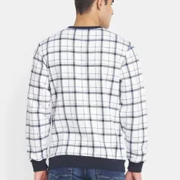 Octave White Round Neck Regular Fit Sweatshirt image 2