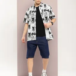 Kook N Keech Batman Pure Cotton Graphic Drop-Shoulder Sleeves Oversized Casual Shirt image 5