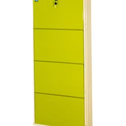 Delite Kom Powder Coated Ivory Green Wall Mounted Metal Shoe Rack ( 4 Shelves DIY) image 2