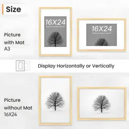 Art Street Synthetic Wood Beige Document Photo Frame (16 x 24 Inch) - Set of 4 image 3