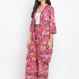 Fabindia Pink Printed Shrug image 3