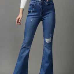 showoffff SHOWOFF Blue Solid Mid Rise Jeans-picture-48