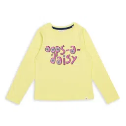 H by Hamleys Girls Yellow Printed Full Sleeves T-Shirt-image-40