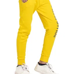 Under Fourteen Only Kids Yellow Graphic Print Joggers image 3