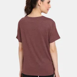 Rosaline by Zivame Brown Printed T-Shirt image 2