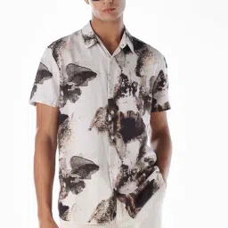 Jack & Jones Beige Comfort Fit Printed Shirt-picture-32