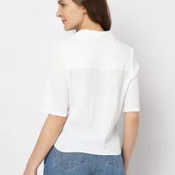 Vero Moda White Crop Shirt image 2