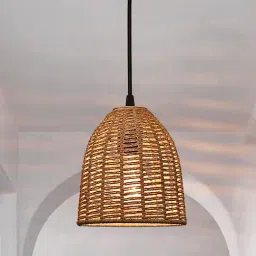 Homesake Beige Raffia Ceiling Light-picture-21