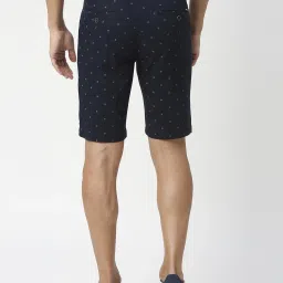 Dragon Hill Navy Slim Fit Printed Shorts image 2