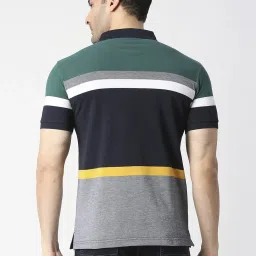 Dragon Hill Green Slim Fit Striped T-Shirt image 2