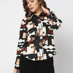 Vero Moda Multicolor Geometric Print Shirt image 1