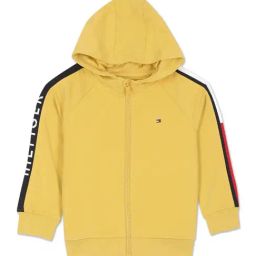 Tommy Hilfiger Kids Yellow Logo Print Hoodie-picture-13