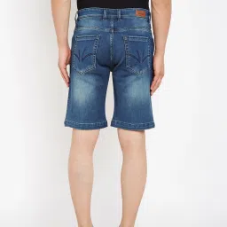 Crimsoune Club Blue Slim Fit Denim Shorts image 2