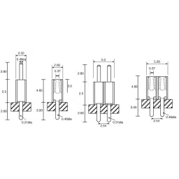 RS PRO 40 Way Pin Header 2 Row Straight, 2514359 image 2