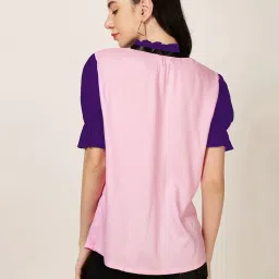 PATRORNA Pink & Purple Regular Fit Top image 2