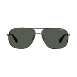 Polaroid Grey Aviator Sunglasses for Men image 2