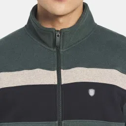 Octave Green High Neck Regular Fit Sweatshirt image 4