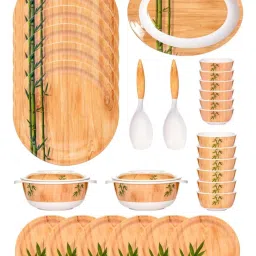 Servewell Bamboo Delite Melamine 31 Pcs Dinner Set image 2